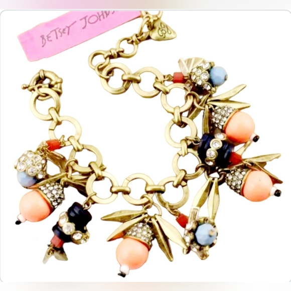 Boho multicolor Crystal charm bracelet with adjustable chain BOGO - Picture 6 of 11